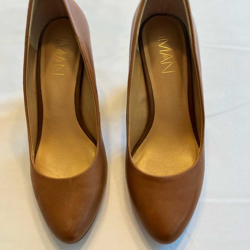 IMAN Classic Brown Heels